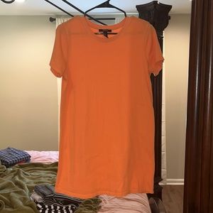 Orange t-shirt dress
